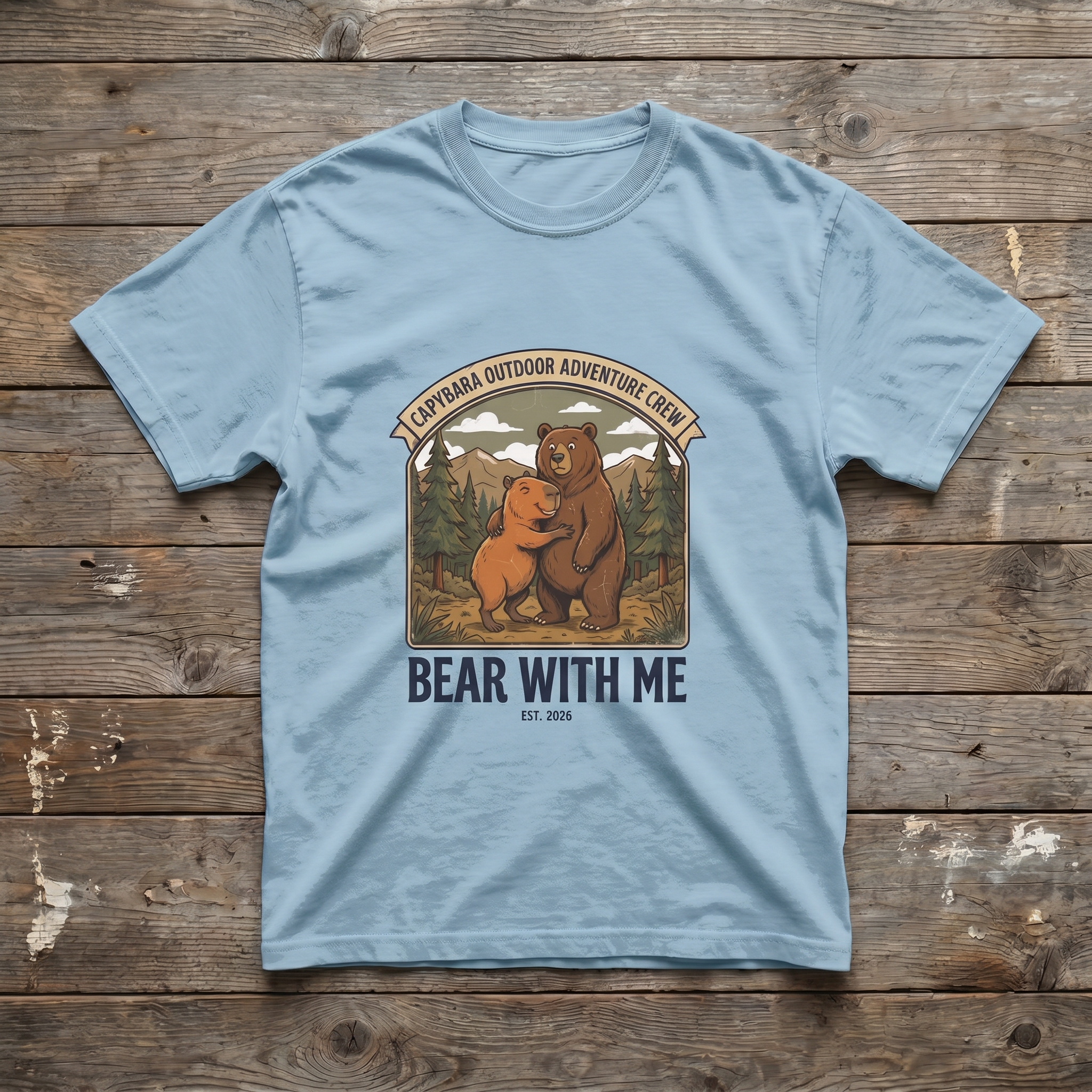 Bear With Me Tee - Light Blue