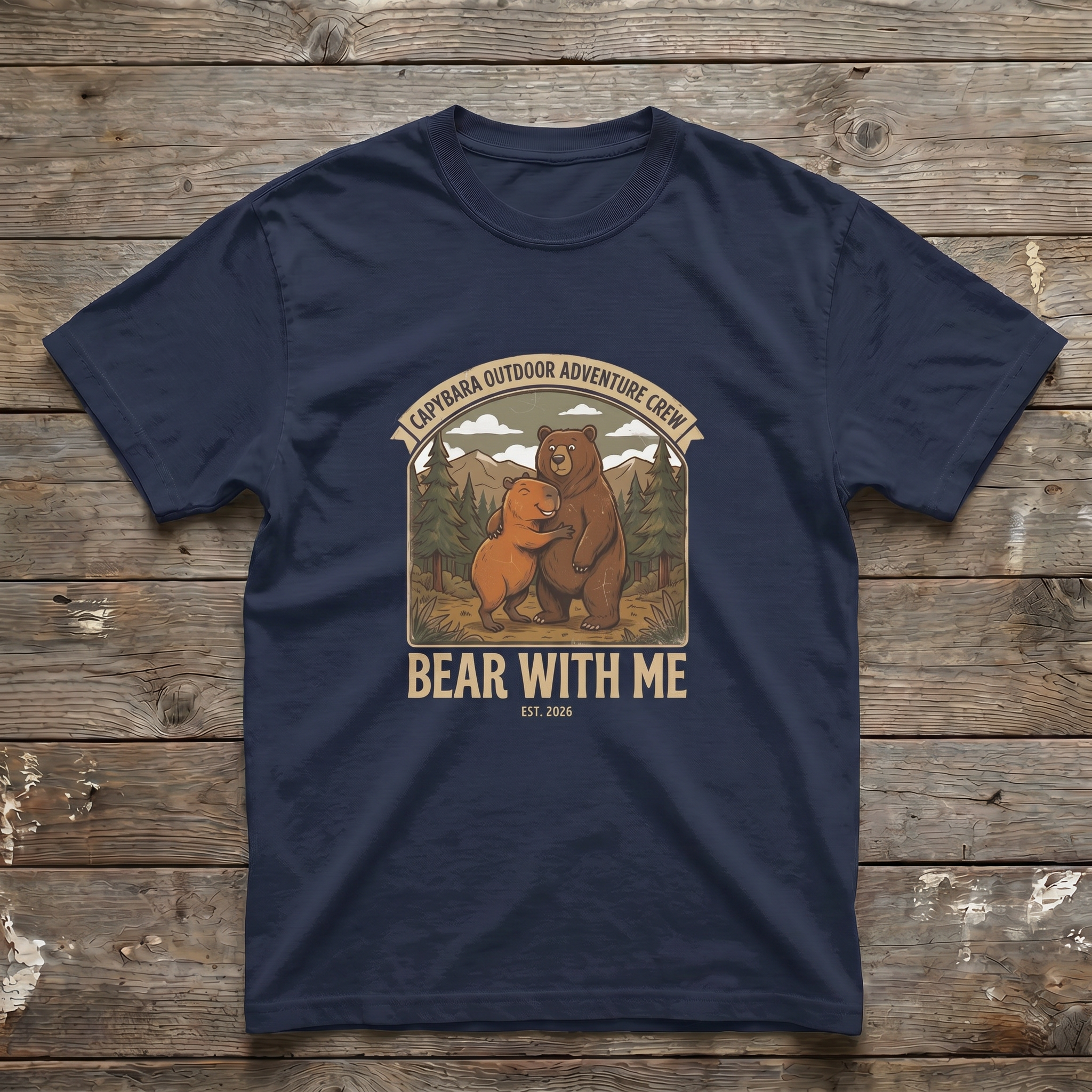 Bear With Me Tee - Navy