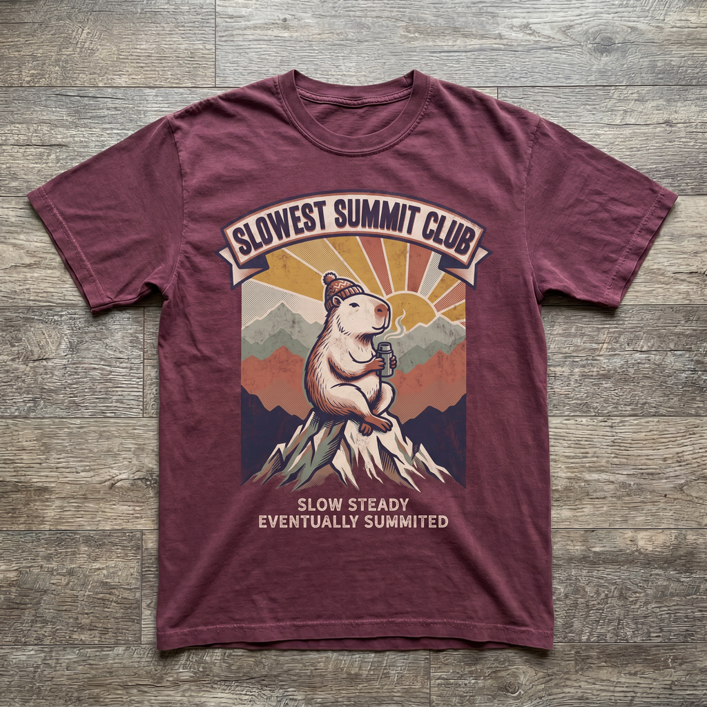 Slowest Summit Club Tee - Maroon