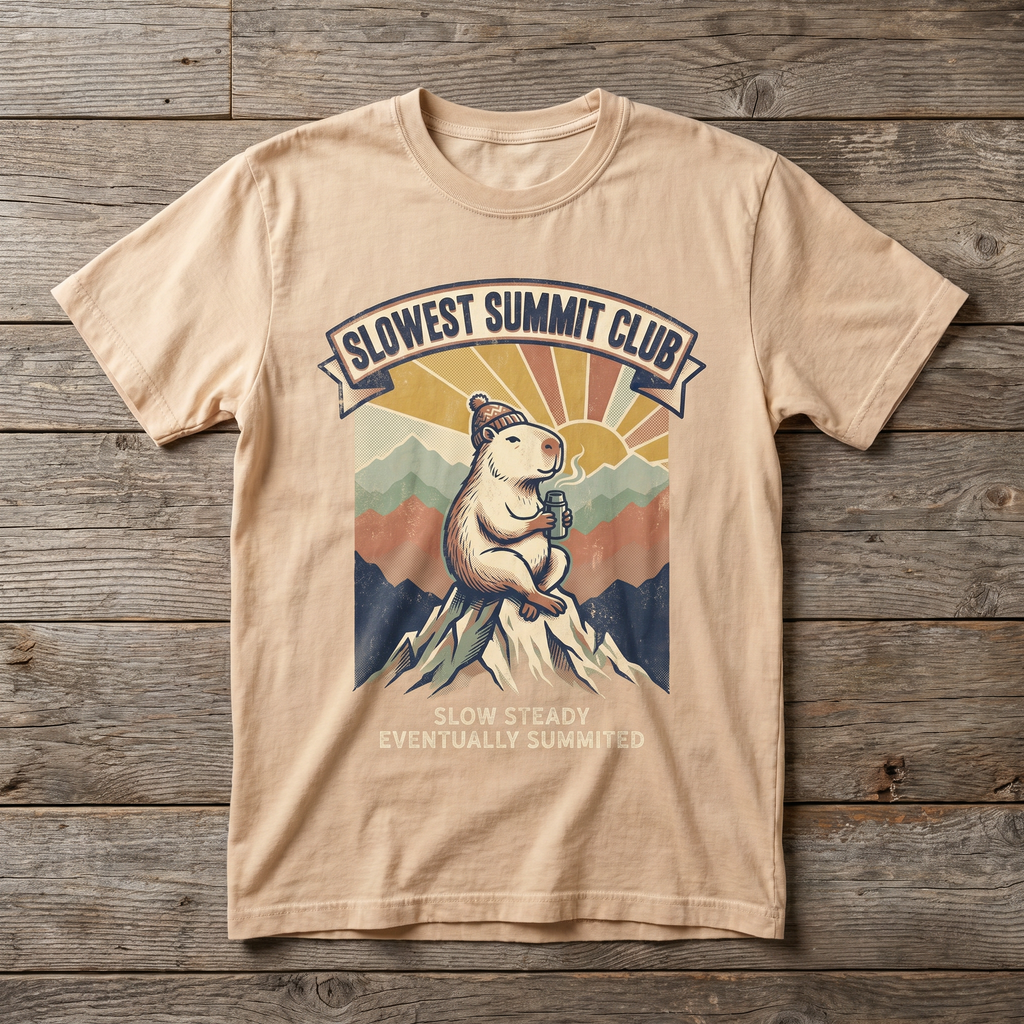 Slowest Summit Club Tee - Natural