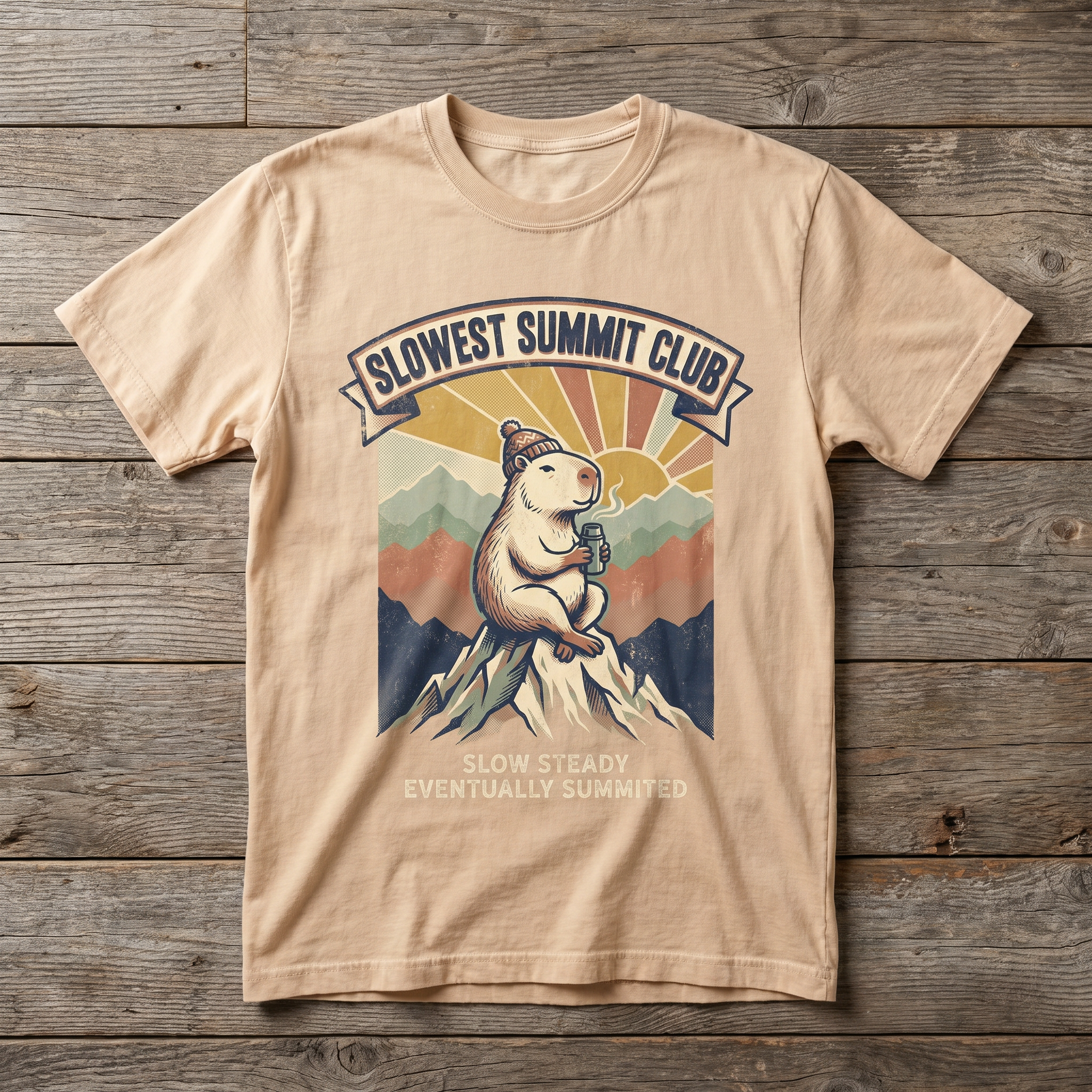 Slowest Summit Club Tee - Natural