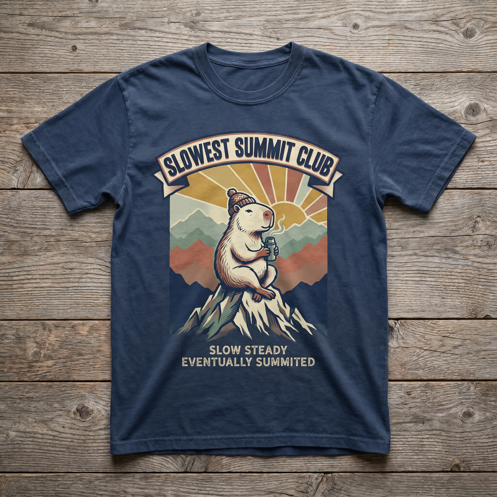 Slowest Summit Club Tee - Navy