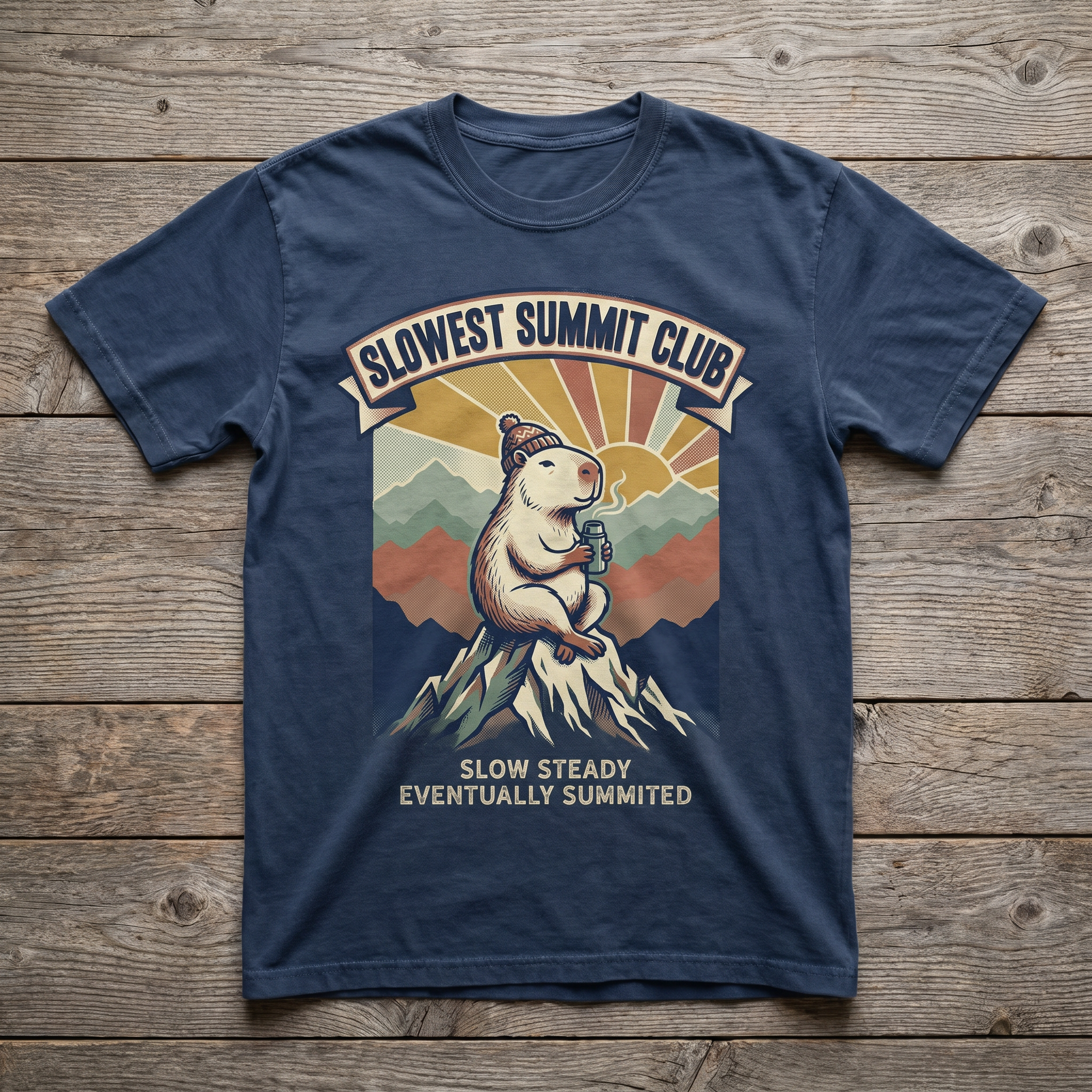Slowest Summit Club Tee - Navy