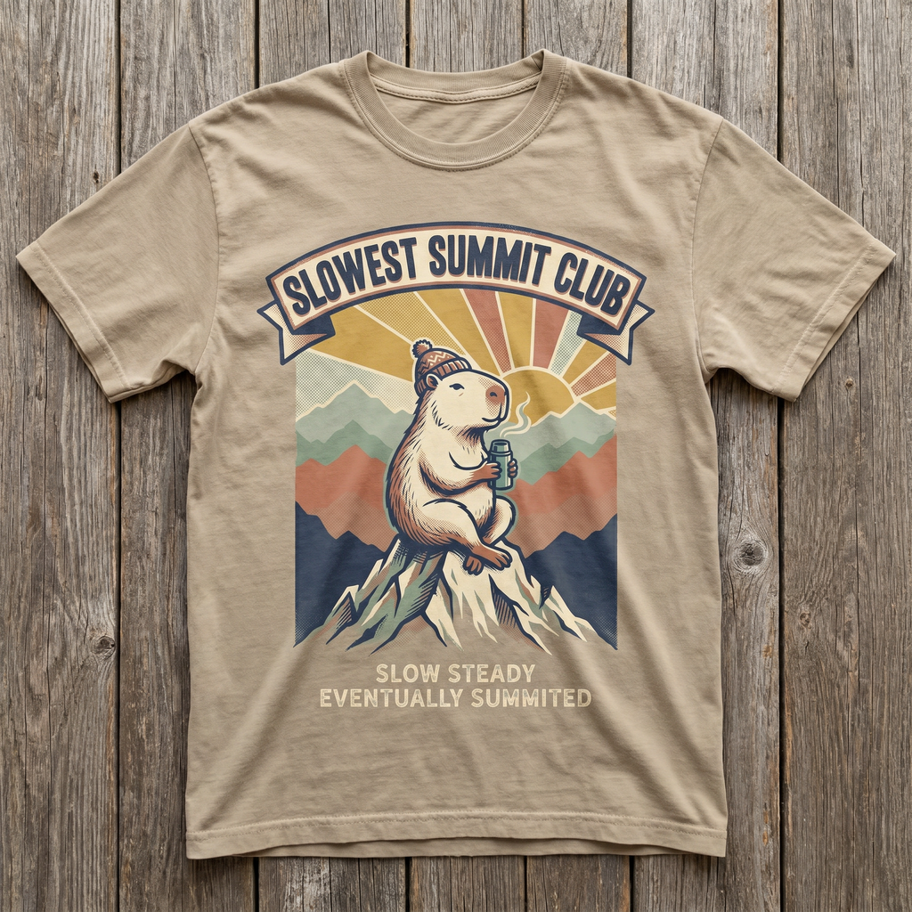 Slowest Summit Club Tee - Sand