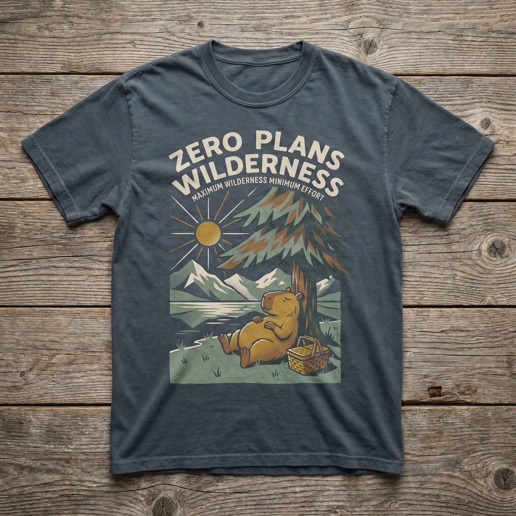 Zero Plans Wilderness Tee - Charcoal
