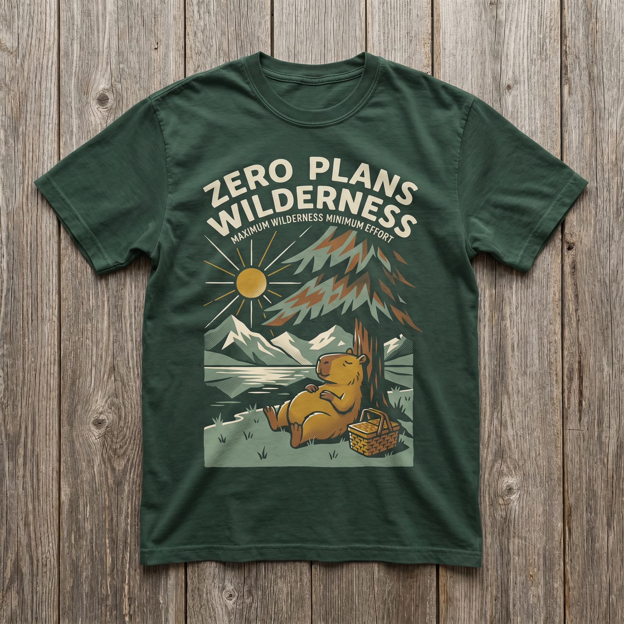 Zero Plans Wilderness Tee - Forest Green