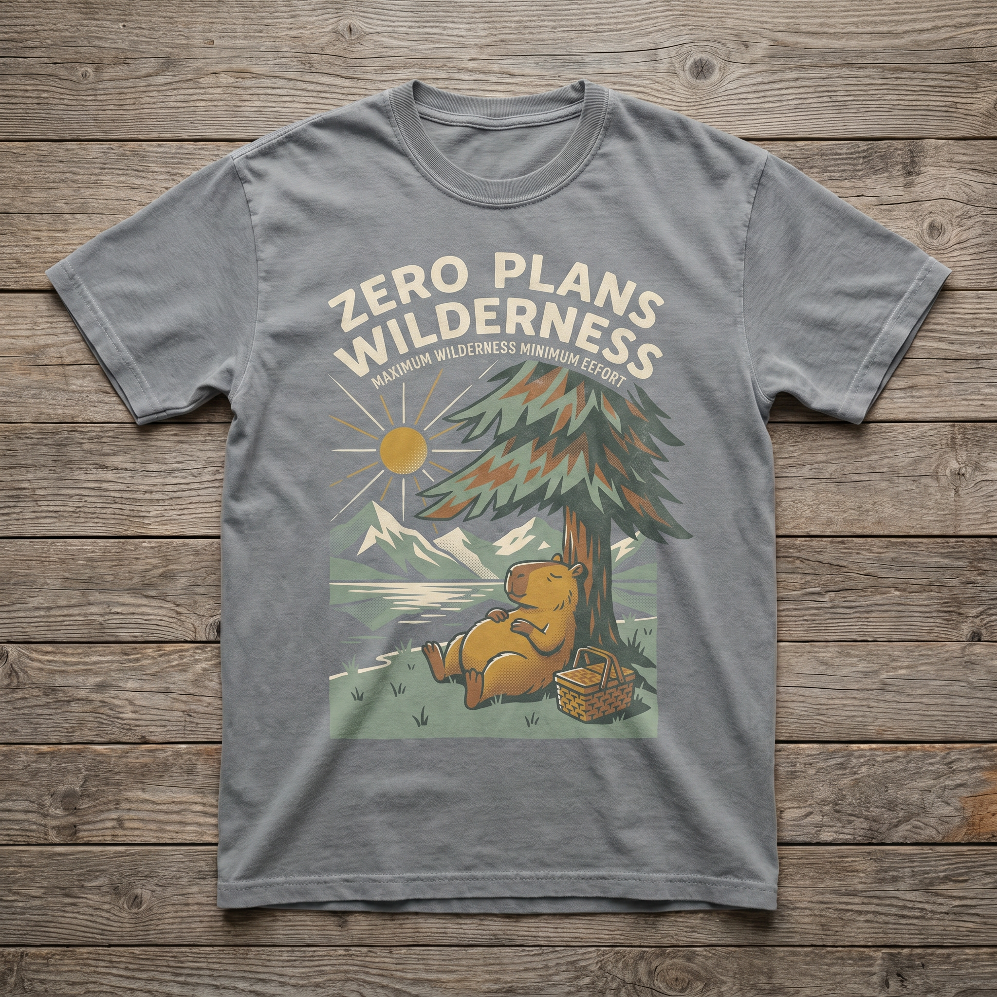 Zero Plans Wilderness Tee - Sport Grey