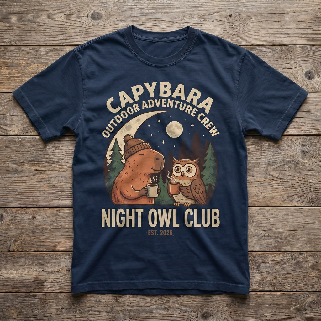 Night Owl Club Tee - Navy