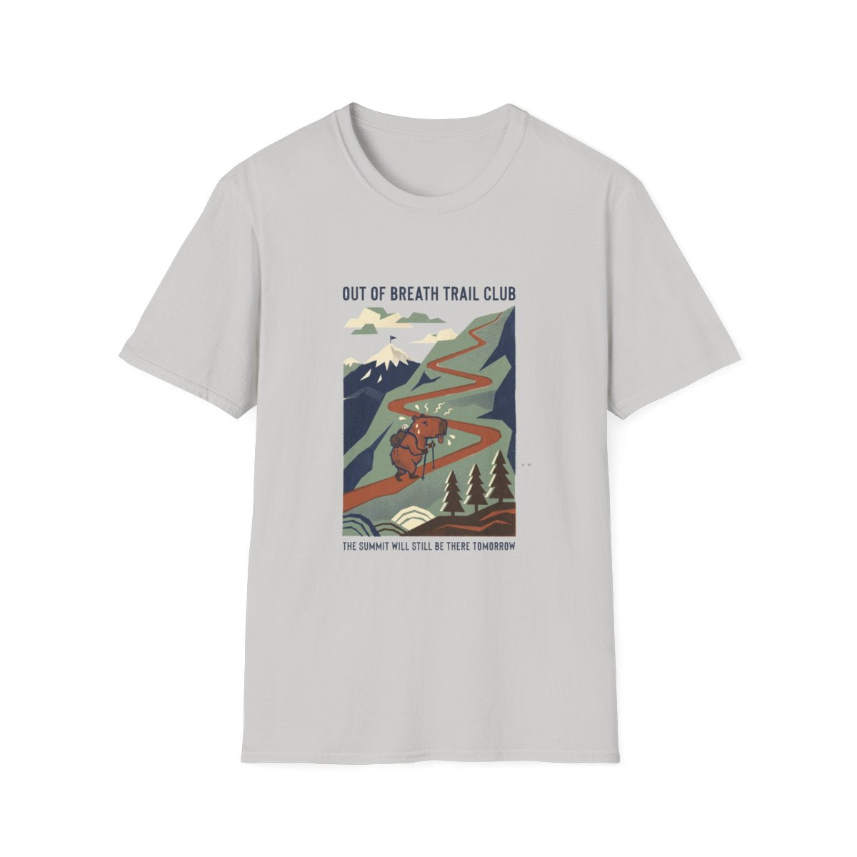 Out of Breath Trail Club Tee - Ice Grey