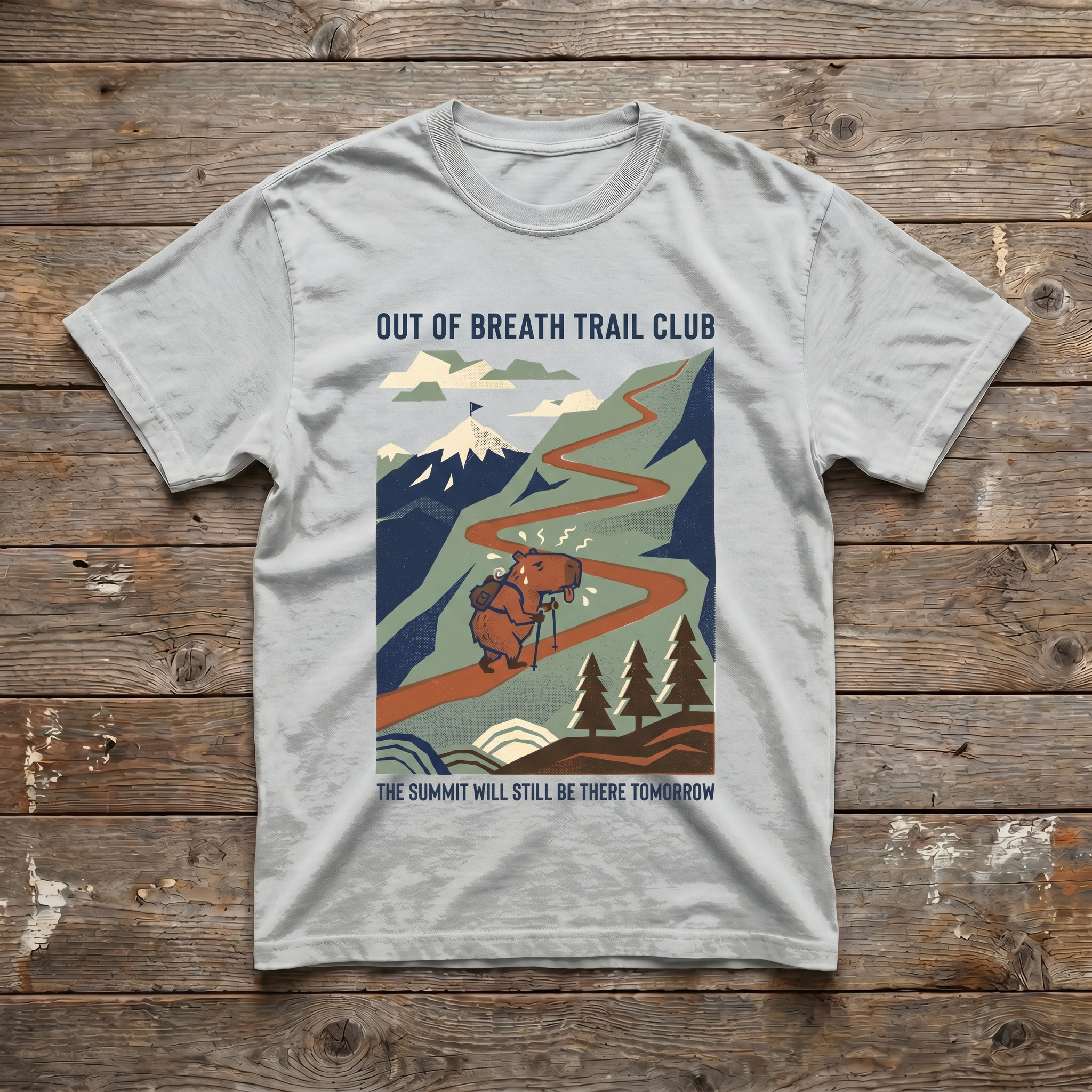 Out of Breath Trail Club Tee - Ice Grey