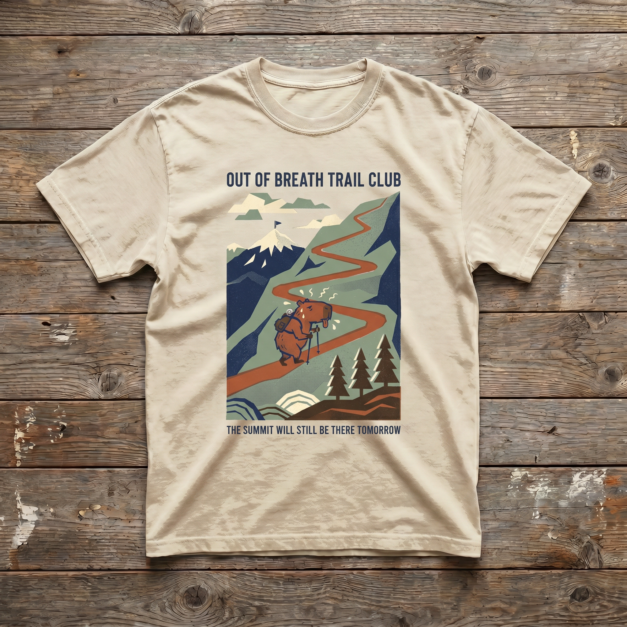 Out of Breath Trail Club Tee - Sand