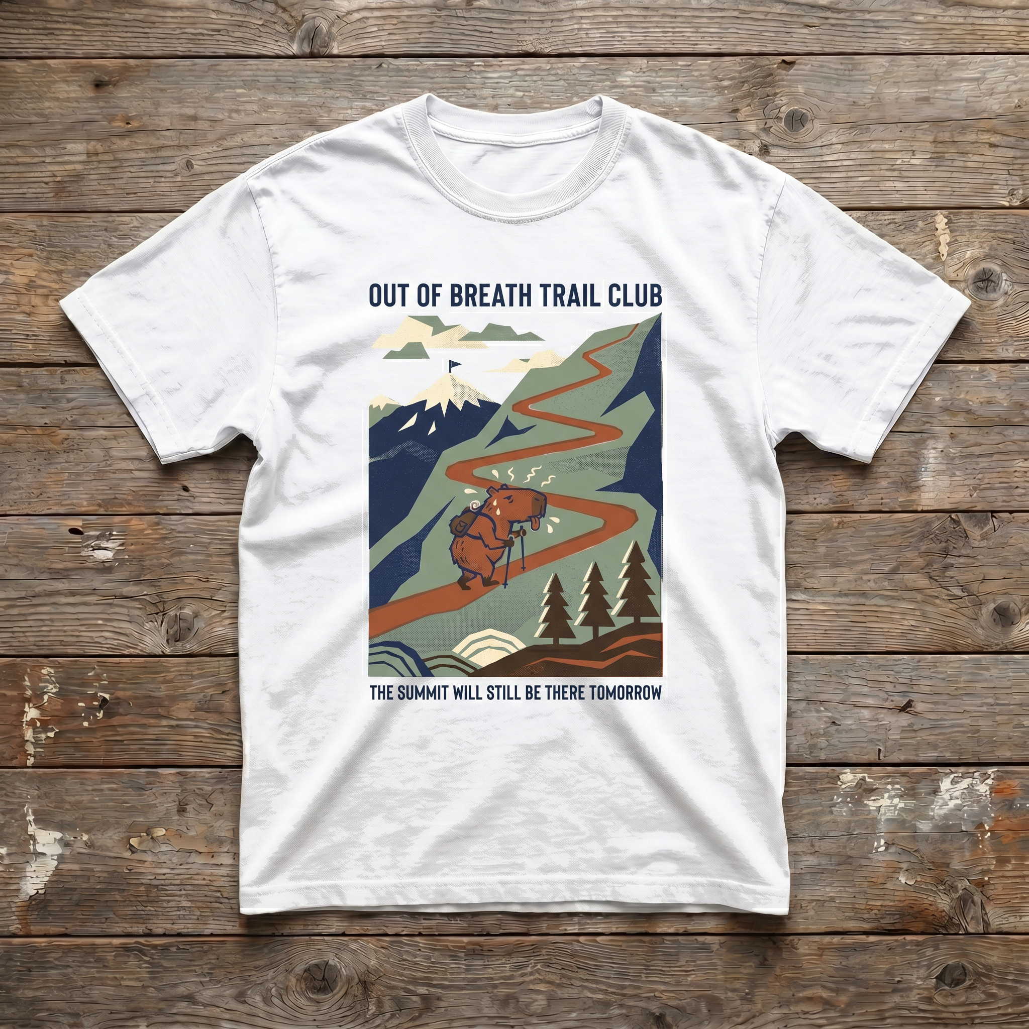 Out of Breath Trail Club Tee - White