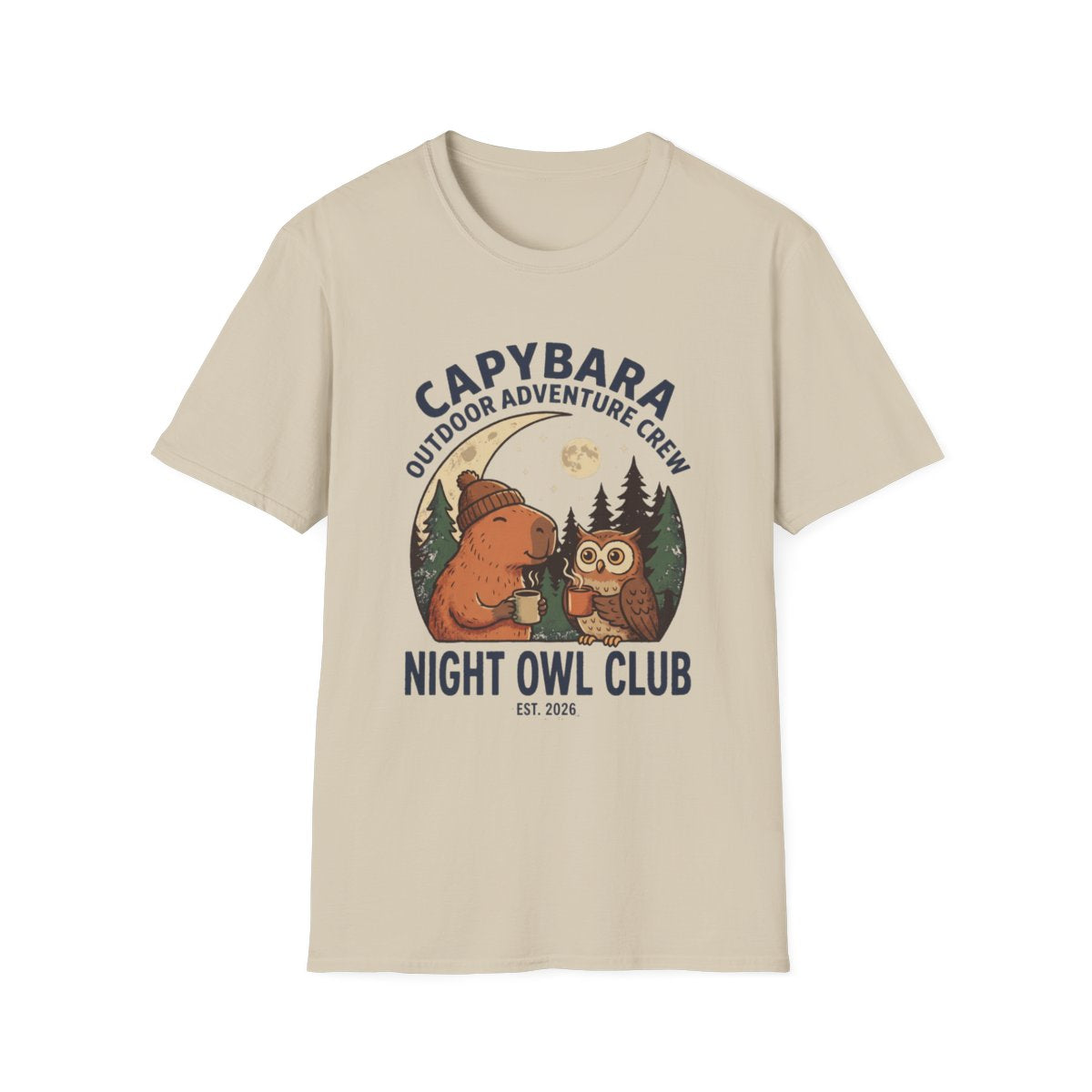Night Owl Club Tee - Sand