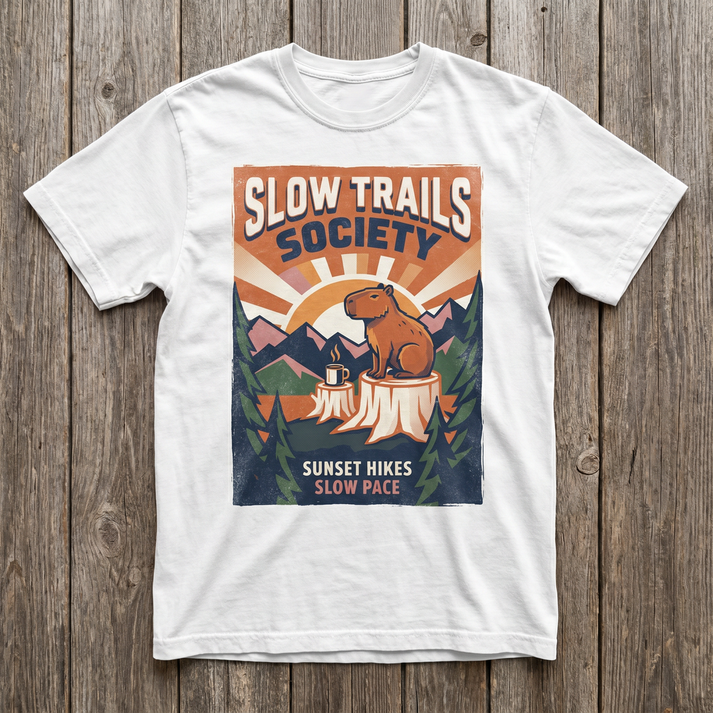 Slow Trails Society Crewneck - White