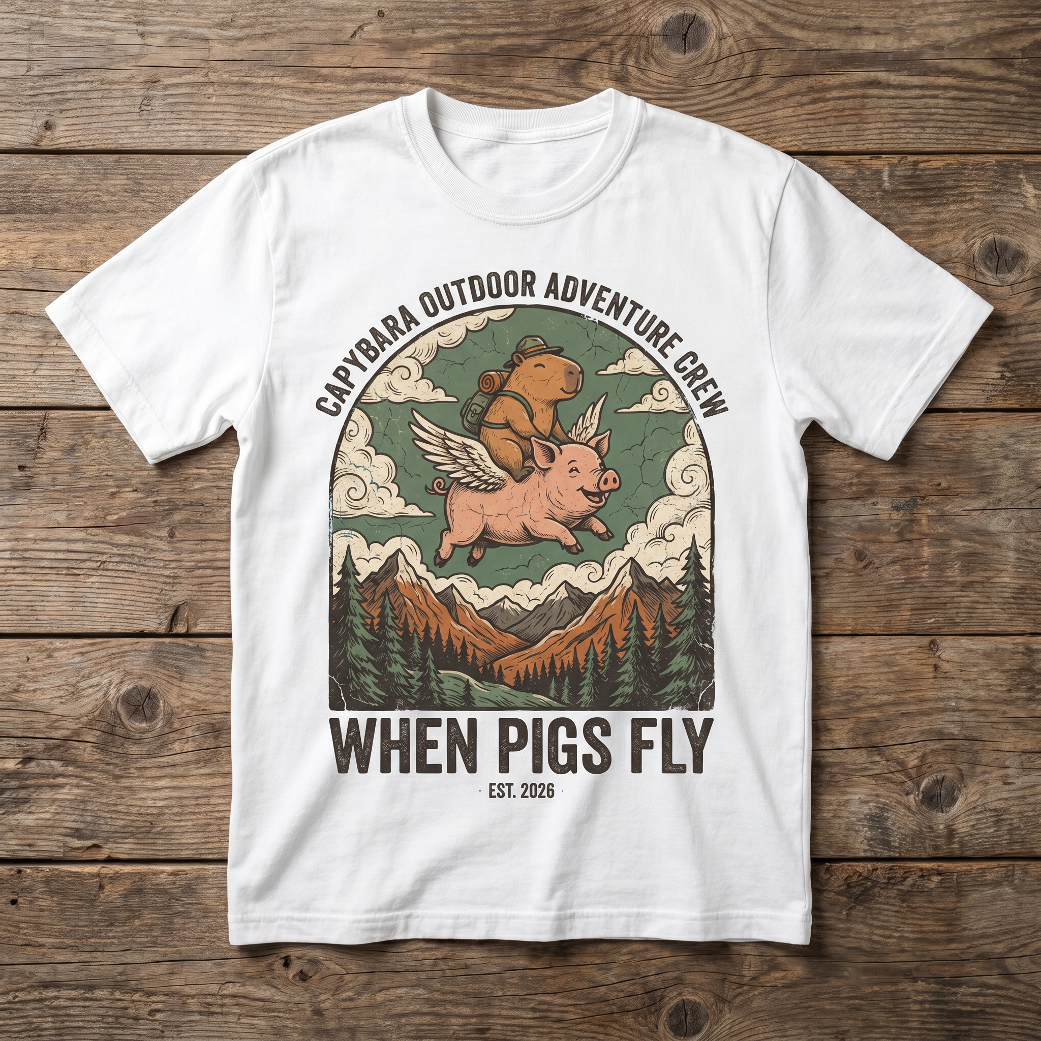 When Pigs Fly Tee - White