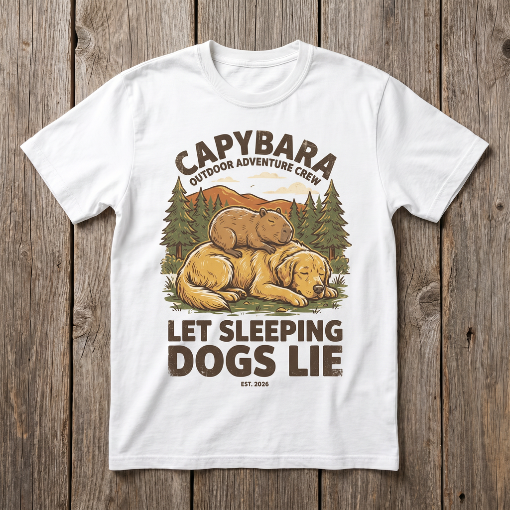 Let Sleeping Dogs Lie Tee - White