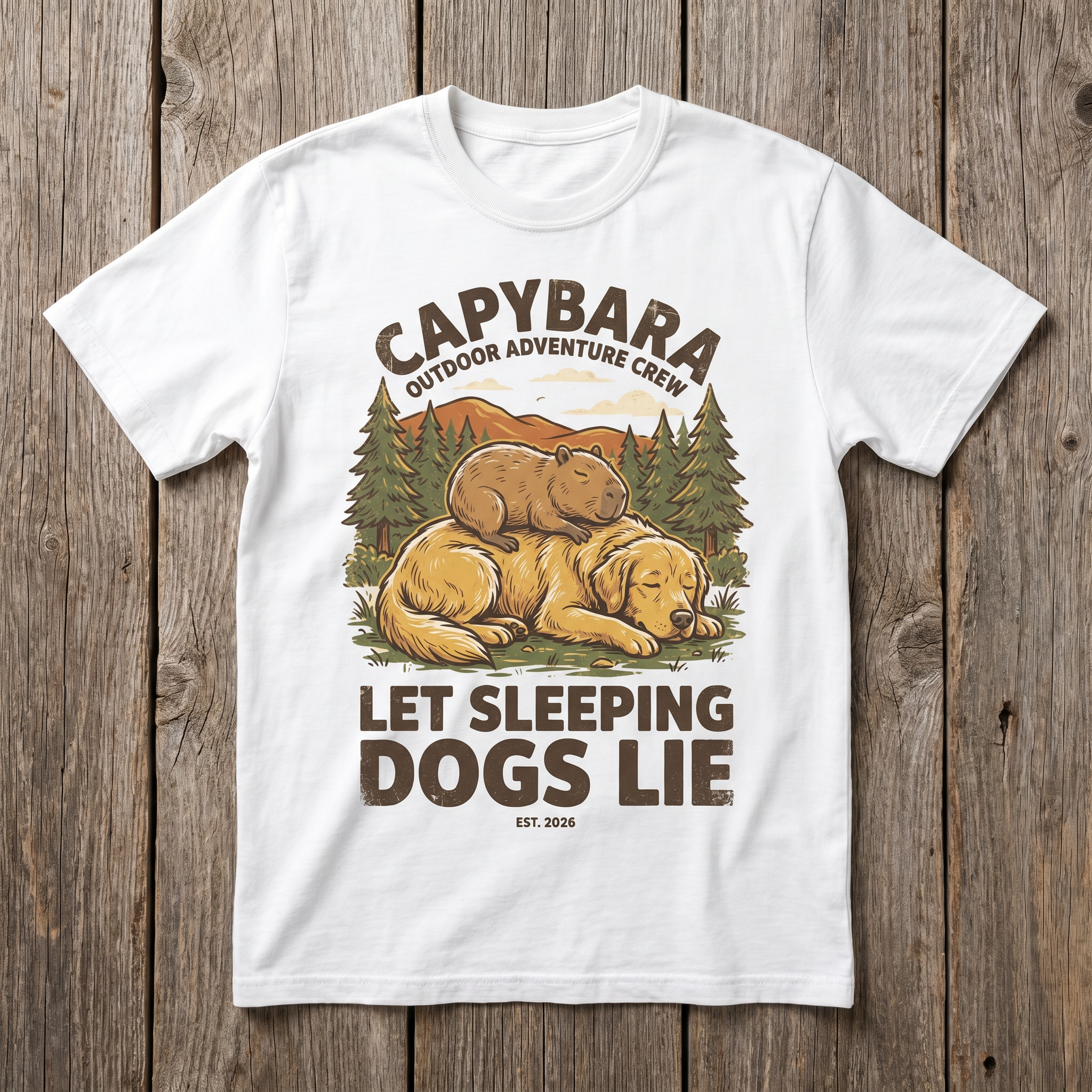 Let Sleeping Dogs Lie Tee - White