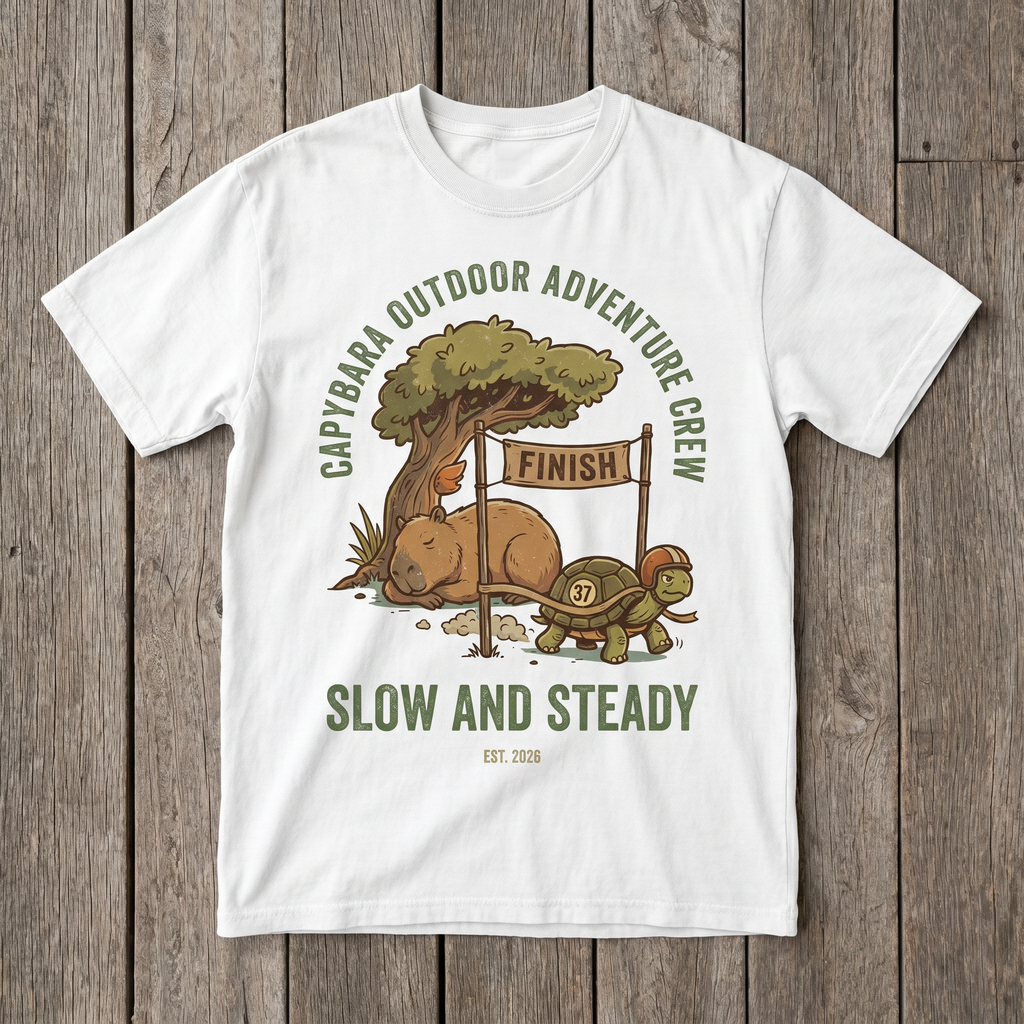 Slow And Steady Tee - White