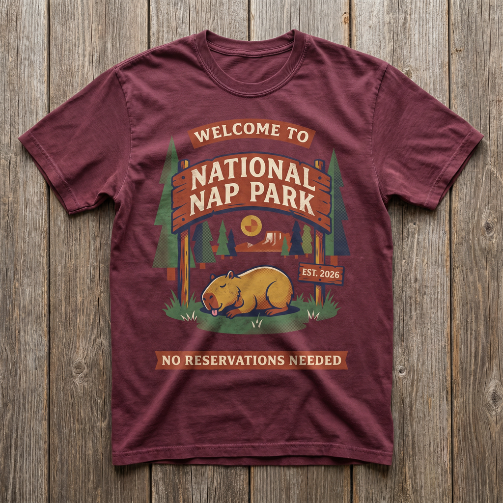 National Nap Park Tee - Maroon