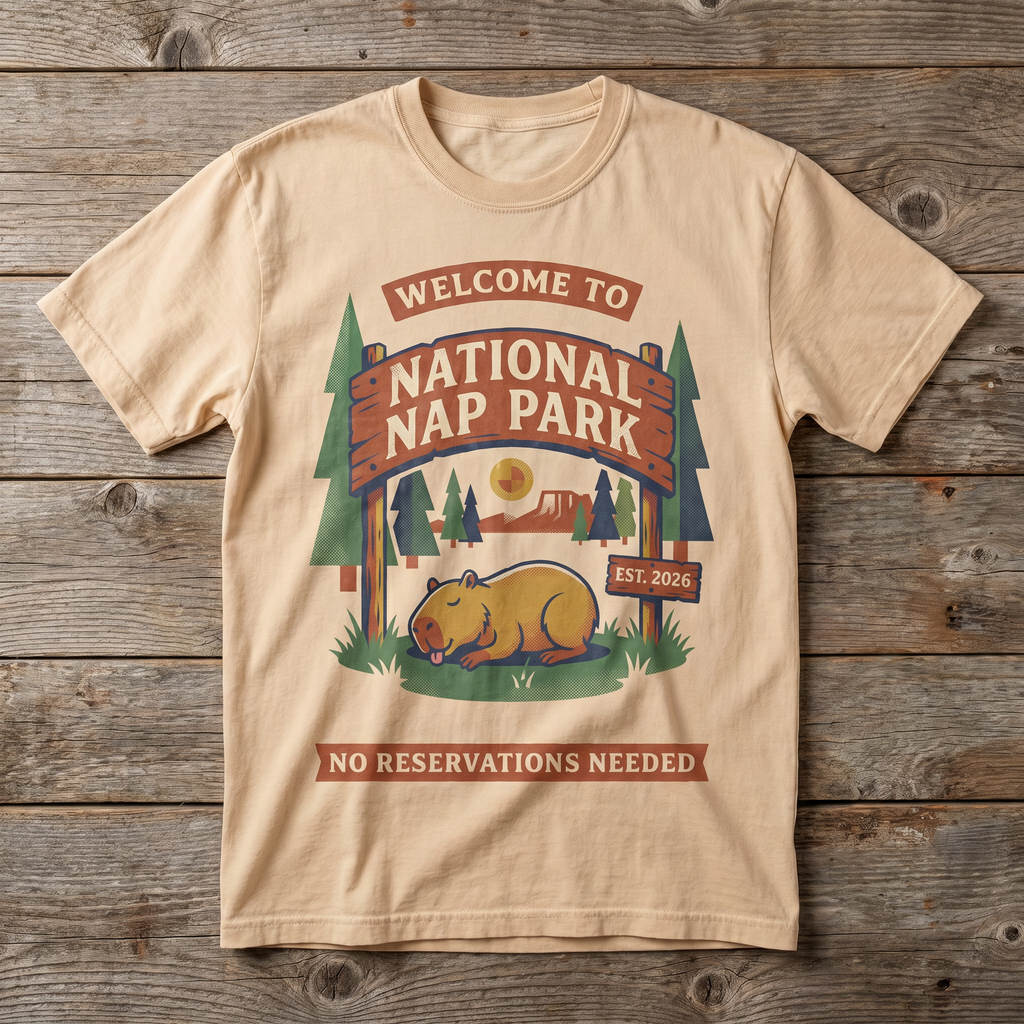 National Nap Park Tee - Natural