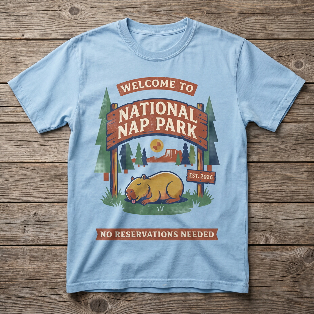 National Nap Park Tee - Light Blue