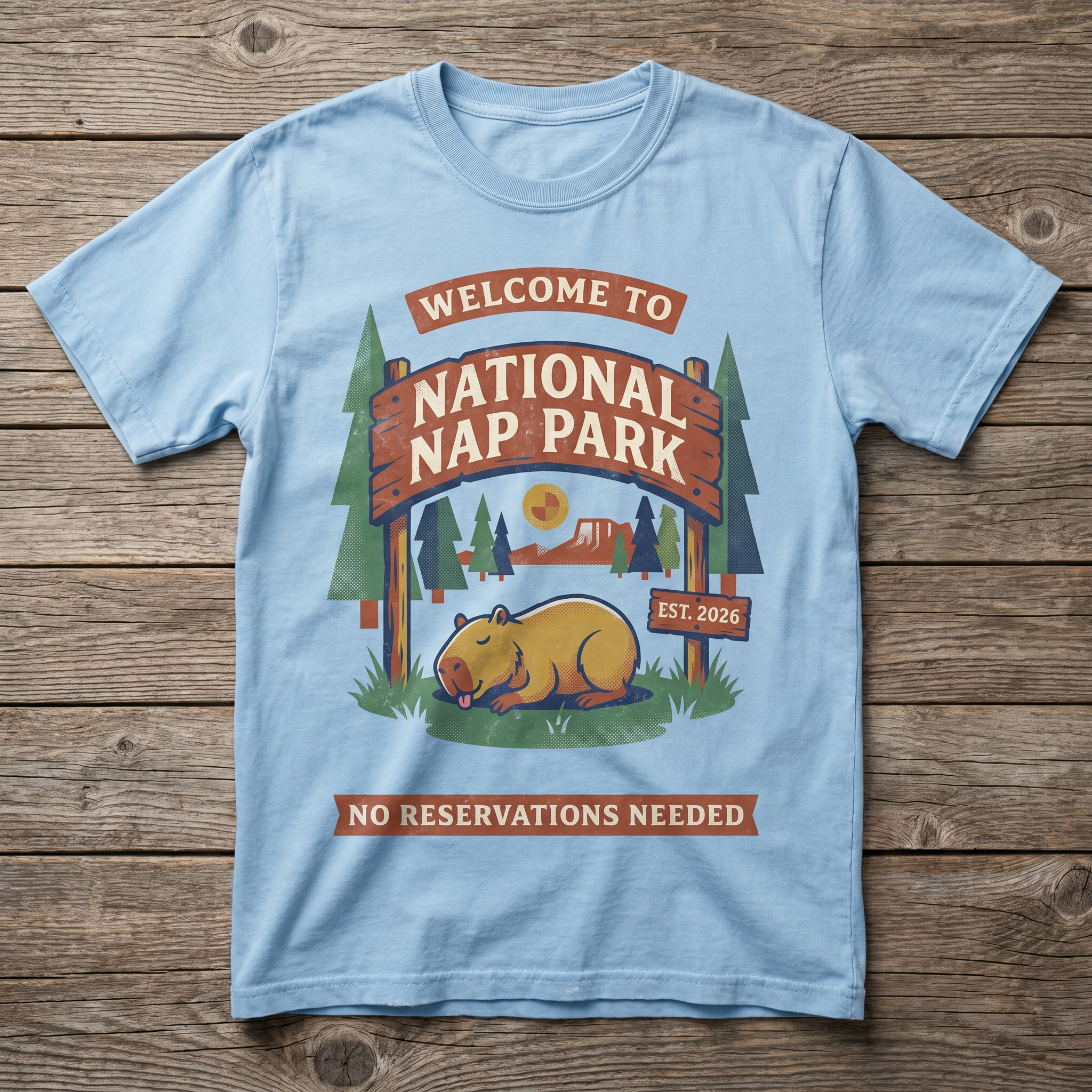 National Nap Park Tee - Light Blue