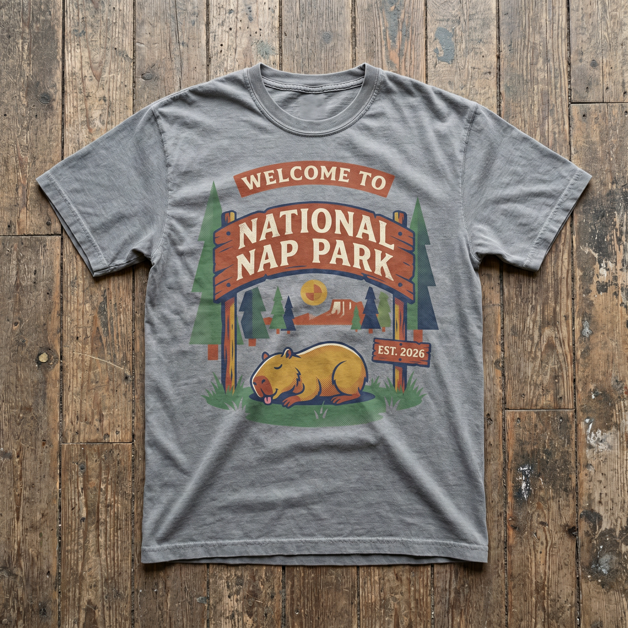 National Nap Park Tee - Sport Grey