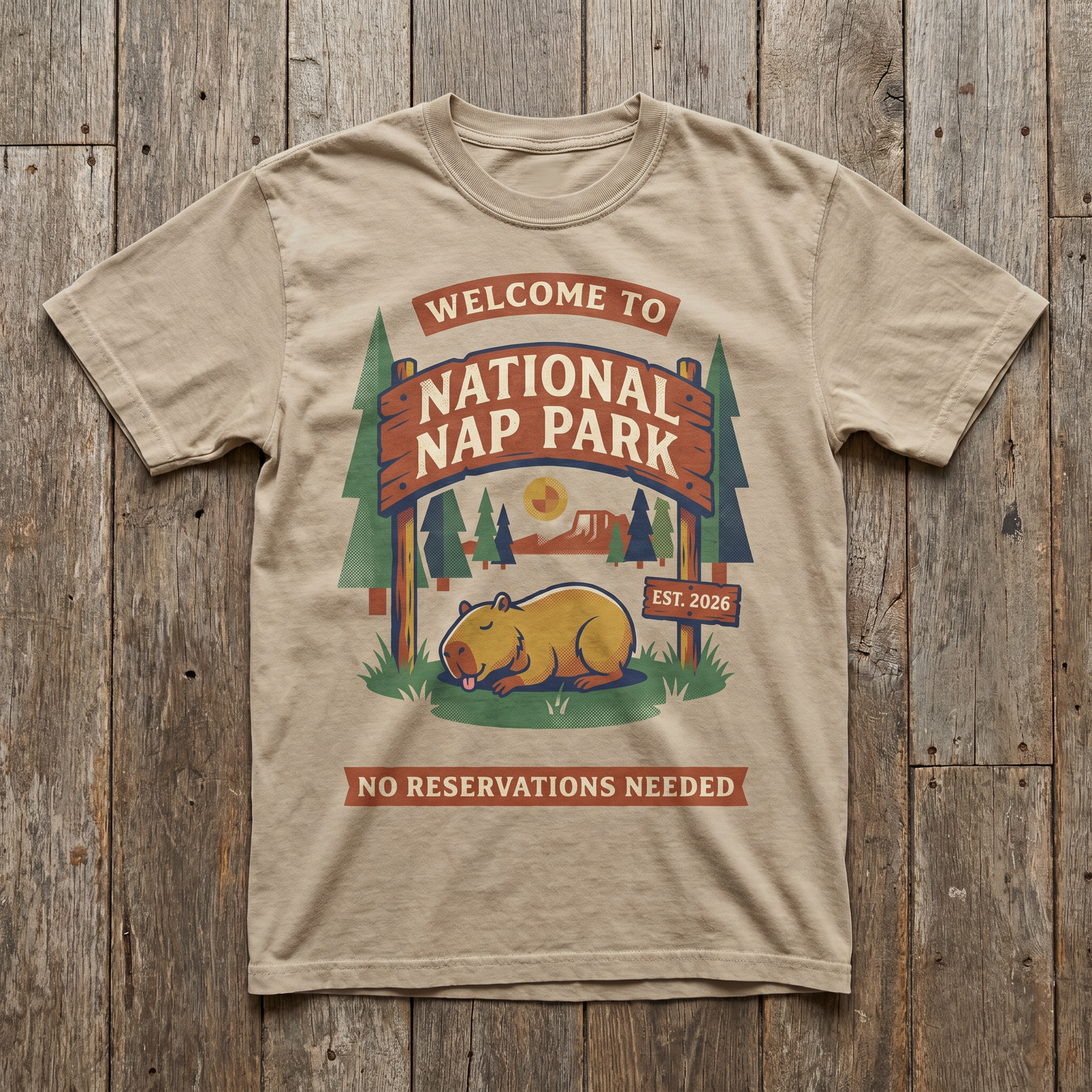 National Nap Park Tee - Sand