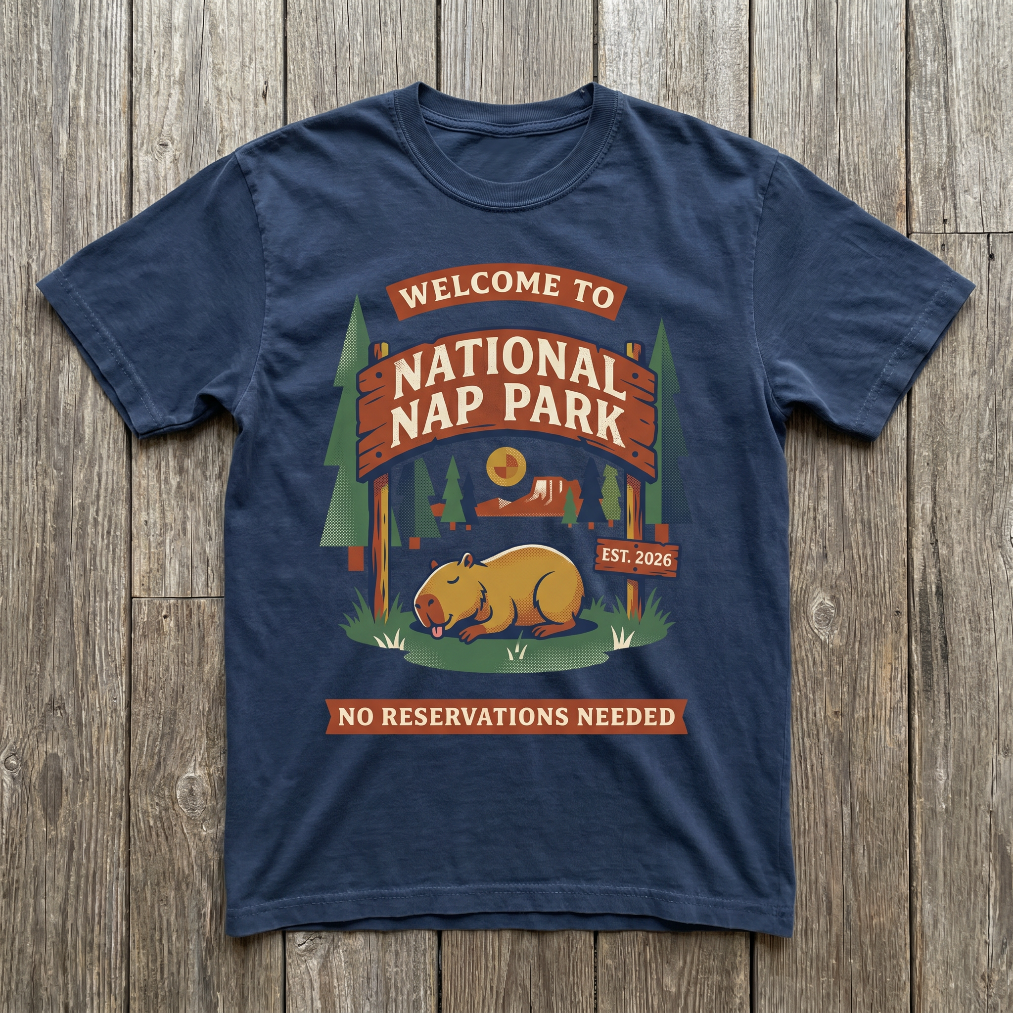 National Nap Park Tee - Navy