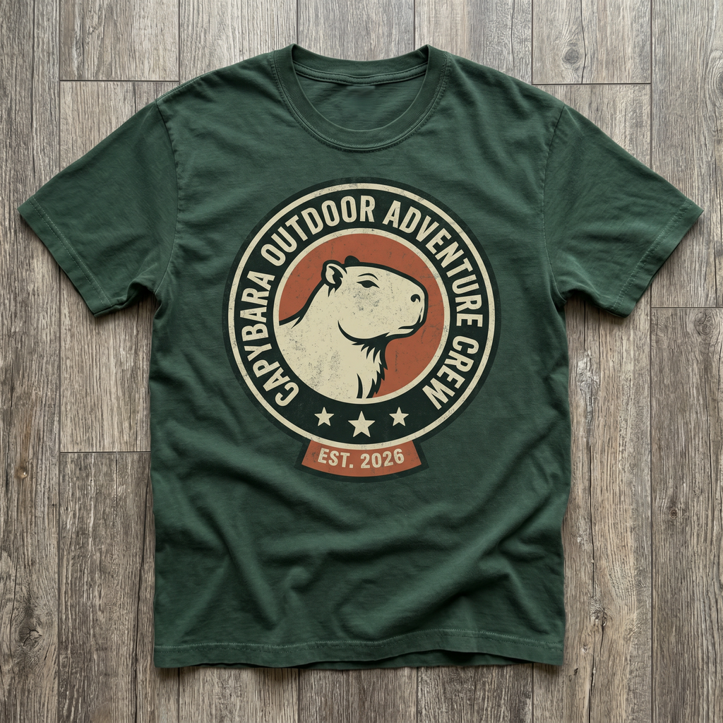 Capybara Outdoor Adventure Crew Classic Hoodie - Forest Green