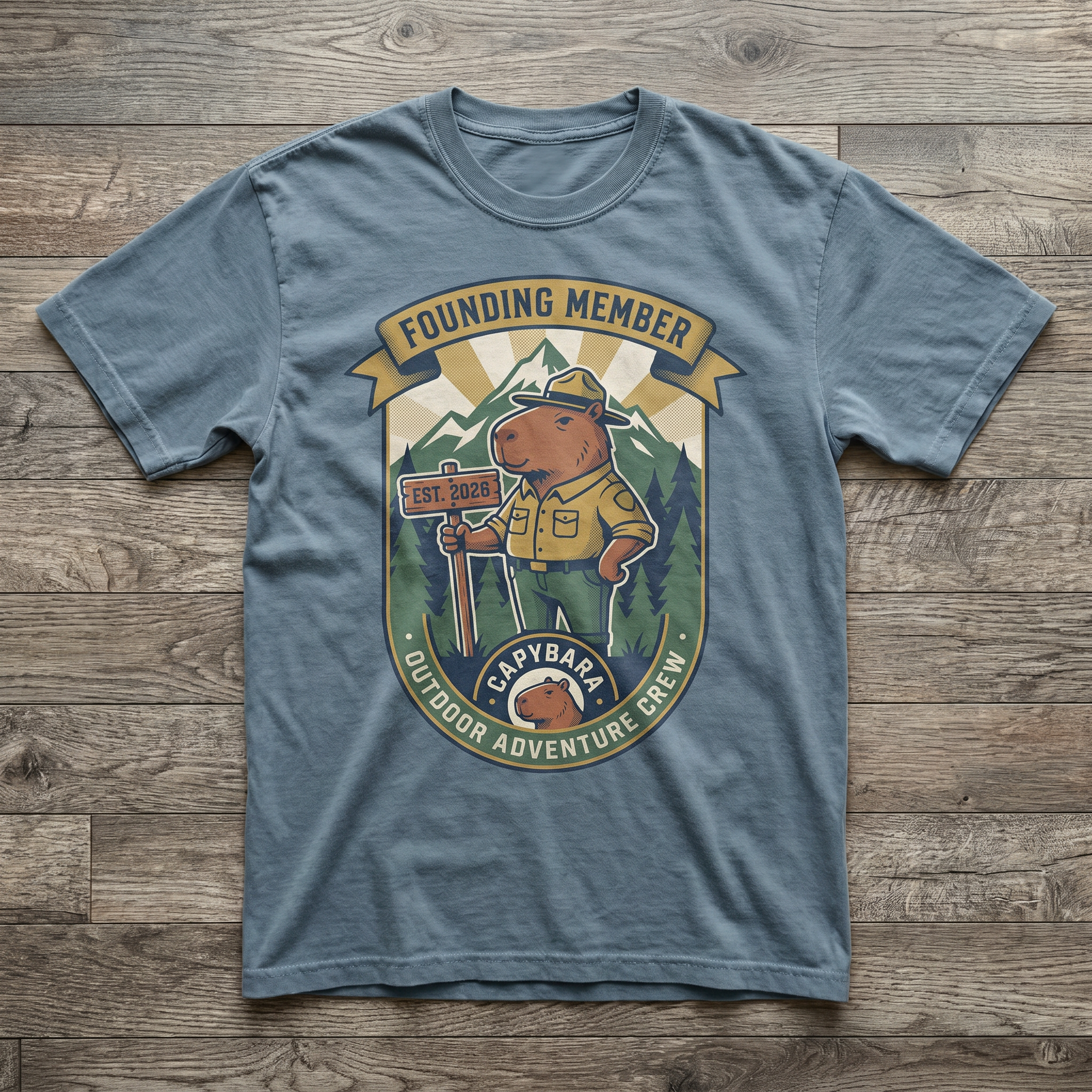 Founding Member Tee - Stone Blue