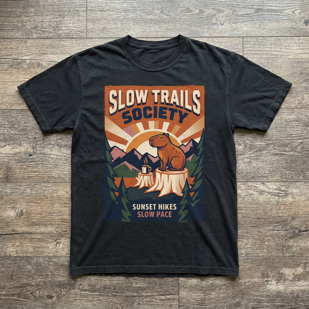 Slow Trails Society Crewneck - Black