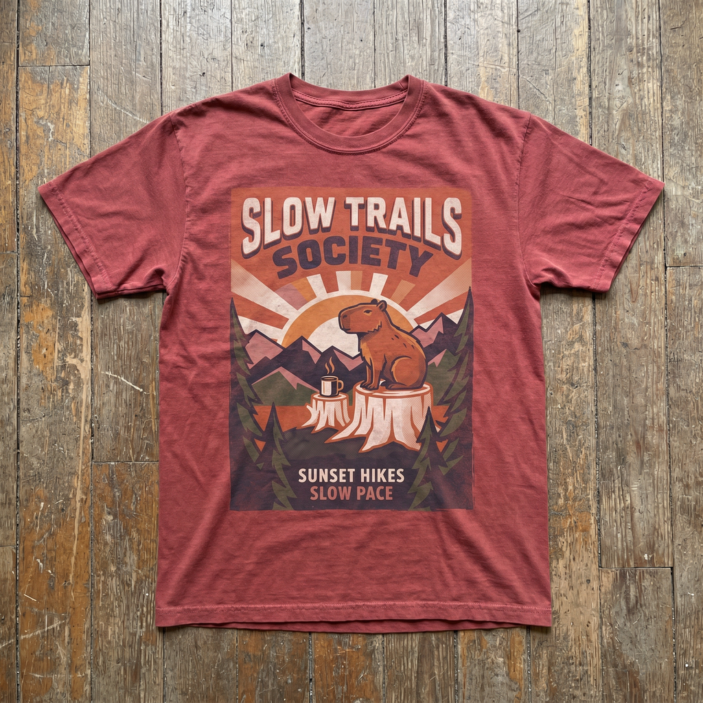 Slow Trails Society Crewneck - Heather Red