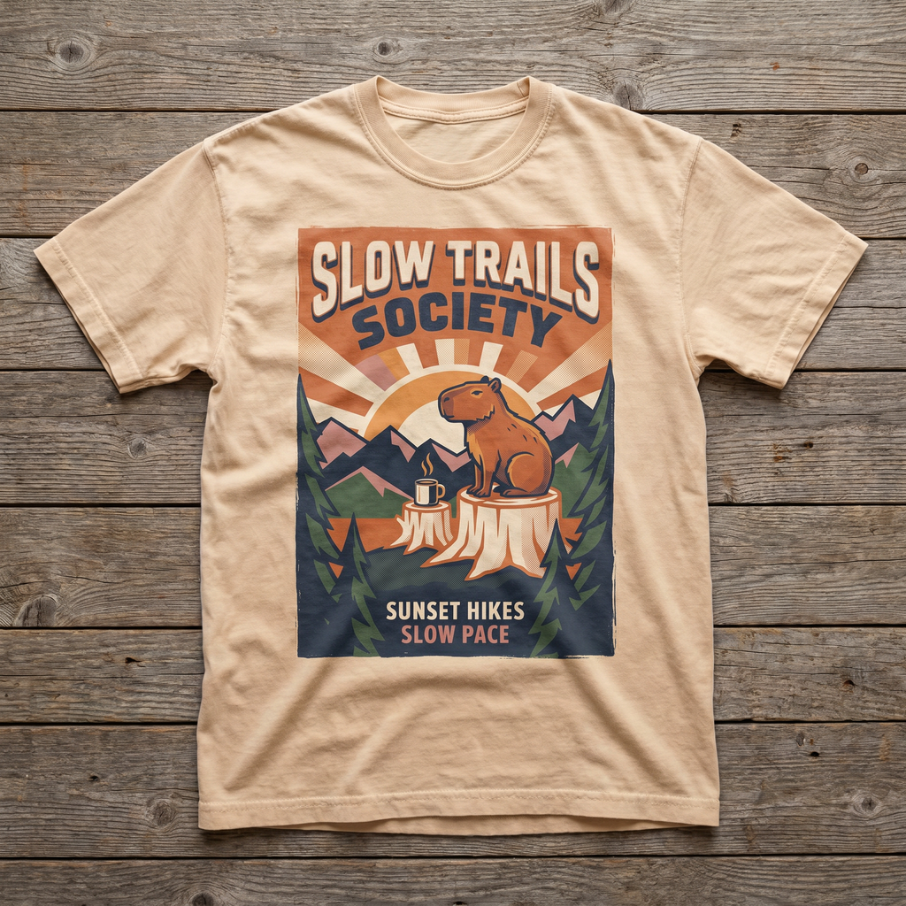 Slow Trails Society Crewneck - Natural