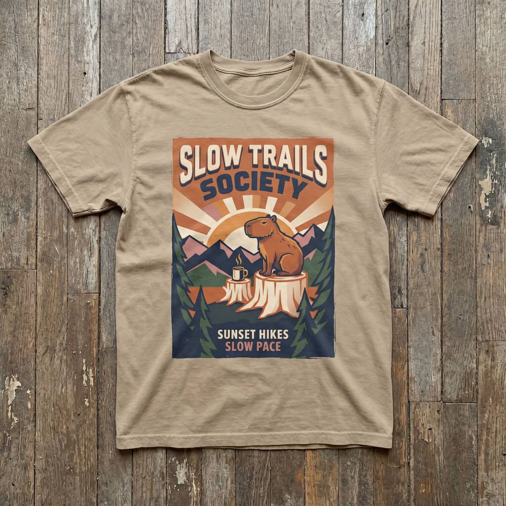 Slow Trails Society Crewneck - Sand