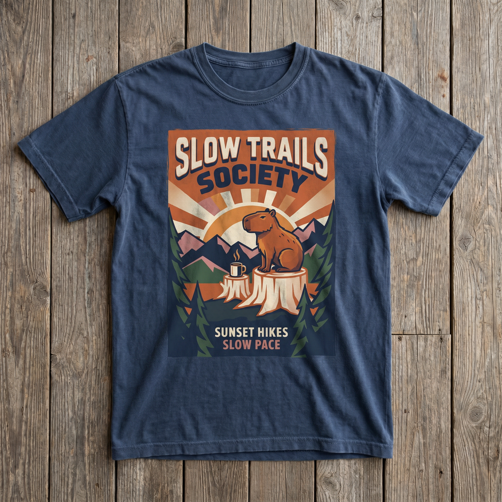 Slow Trails Society Crewneck - Navy