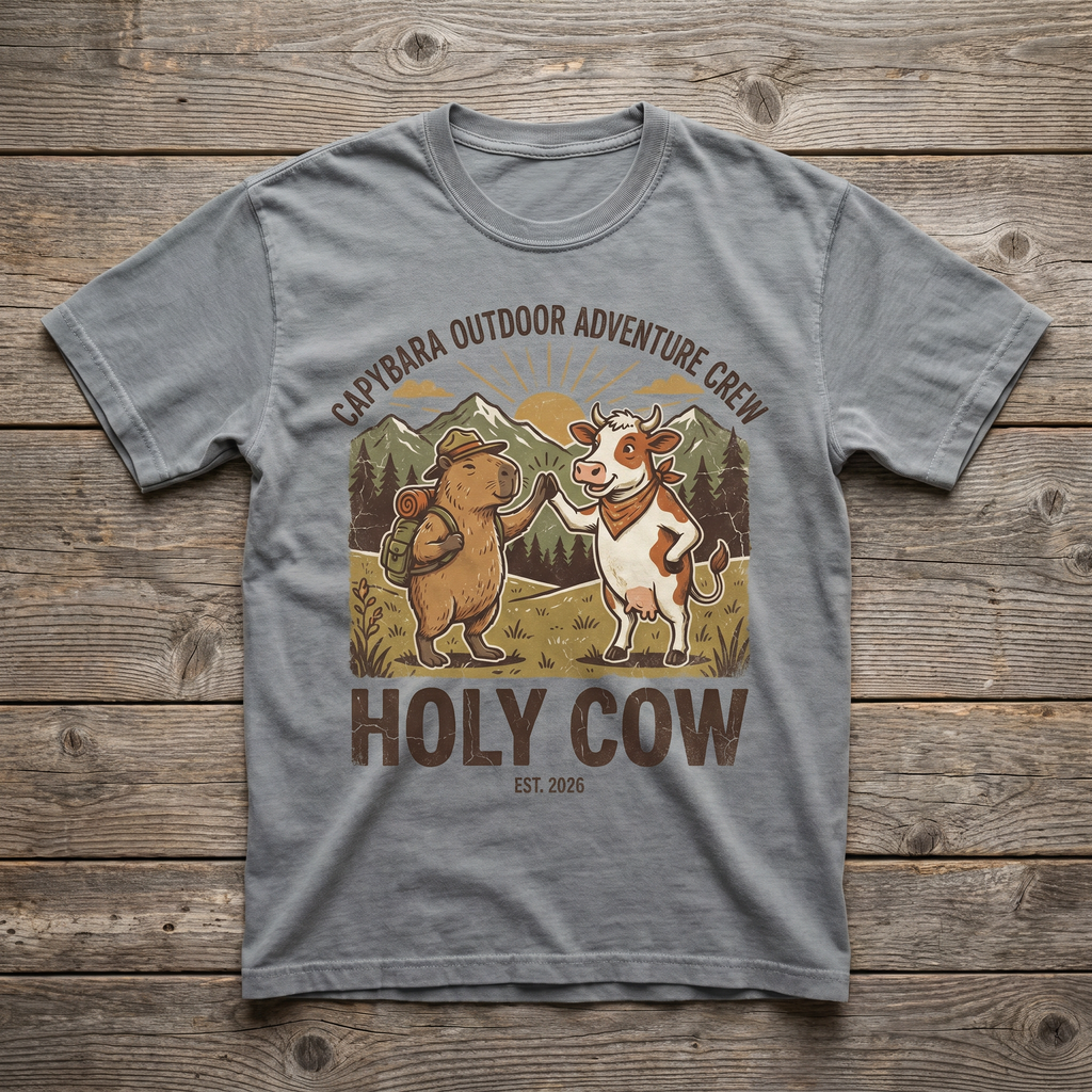 Holy Cow Tee - Sport Grey