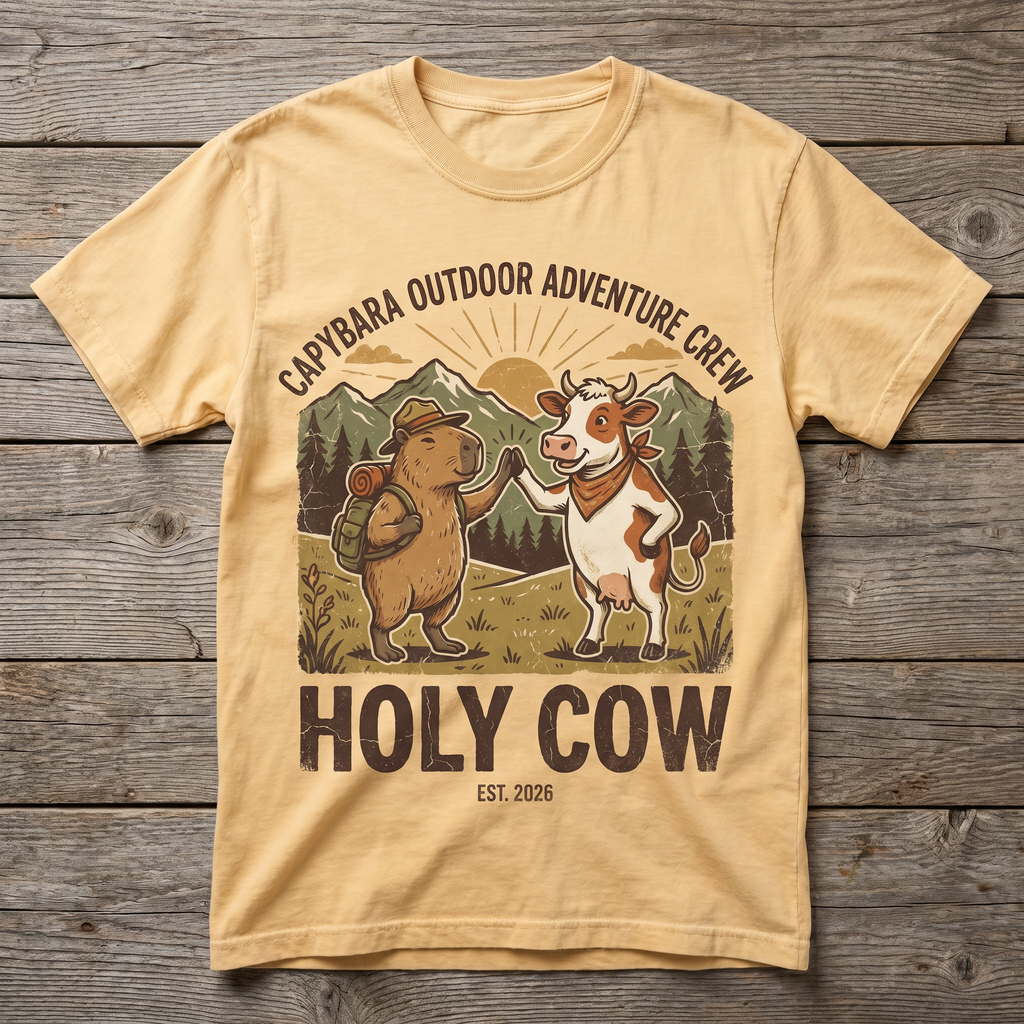 Holy Cow Tee - Vegas Gold