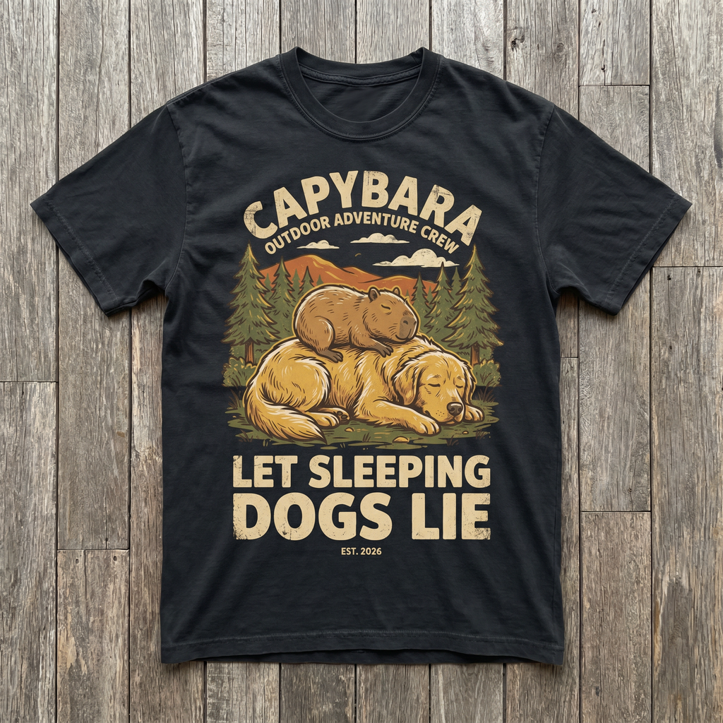 Let Sleeping Dogs Lie Tee - Black