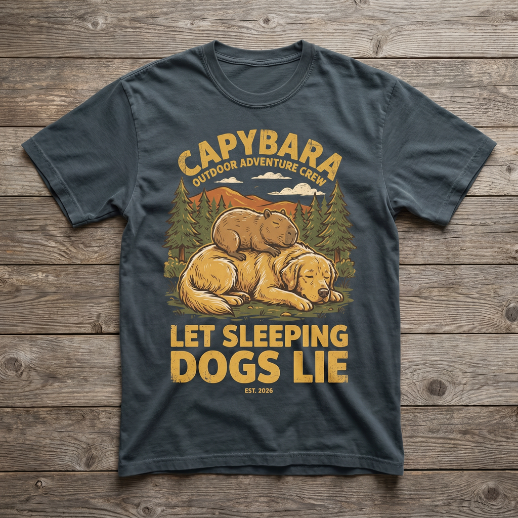 Let Sleeping Dogs Lie Tee - Charcoal