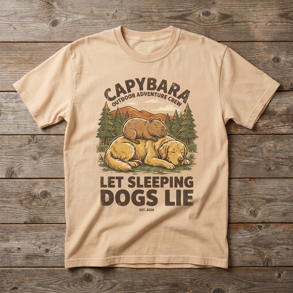 Let Sleeping Dogs Lie Tee - Natural