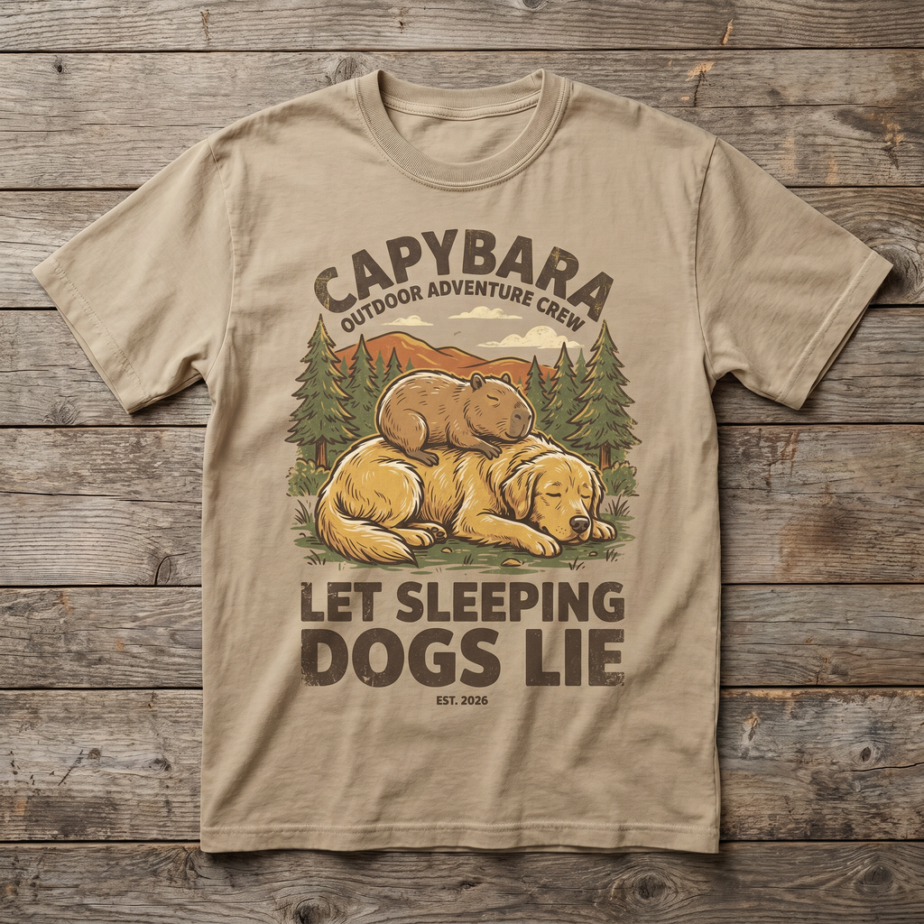 Let Sleeping Dogs Lie Tee - Sand