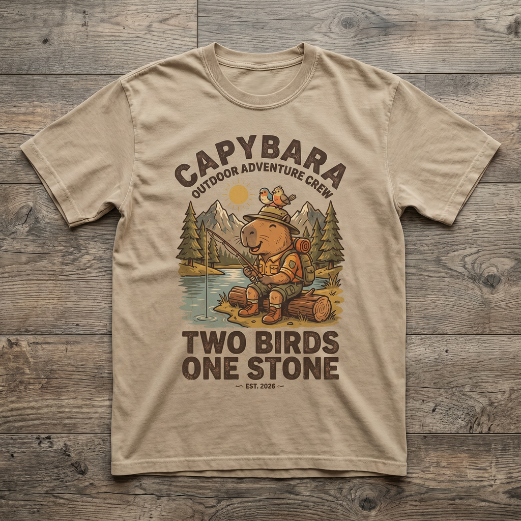 Two Birds One Stone Tee - Sand