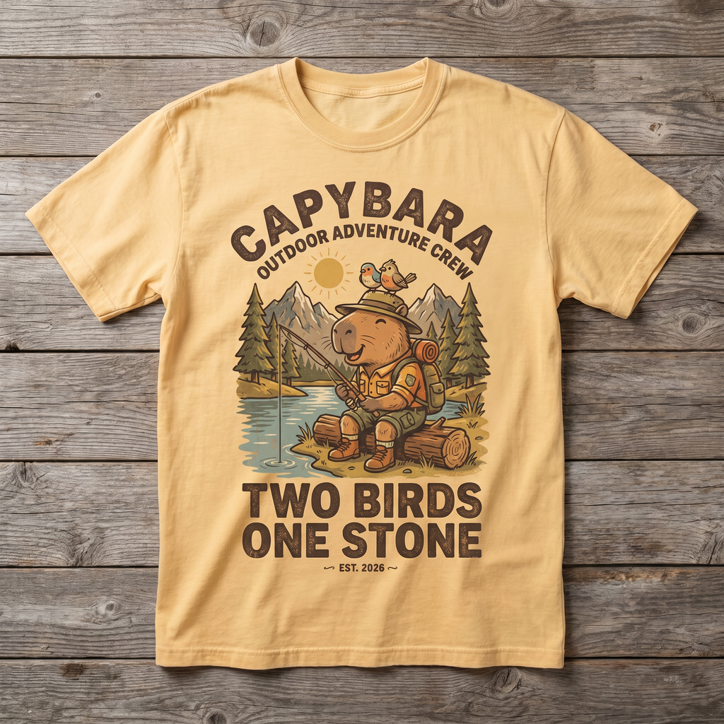 Two Birds One Stone Tee - Vegas Gold