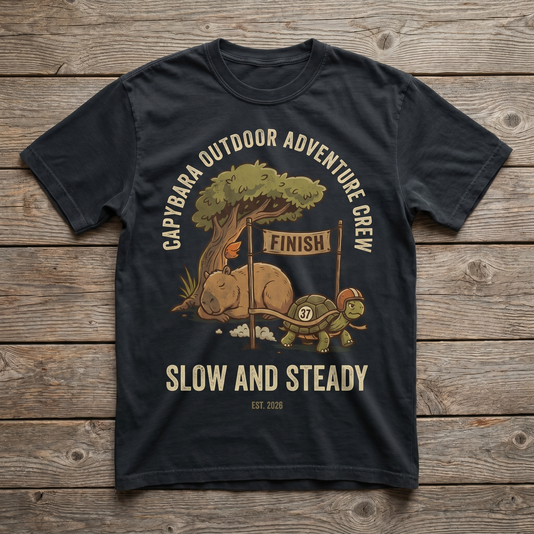 Slow And Steady Tee - Black
