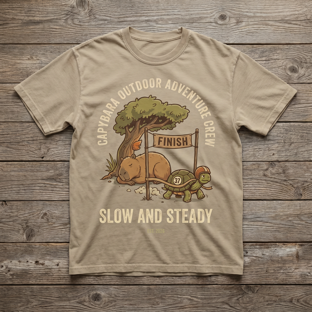 Slow And Steady Tee - Sand