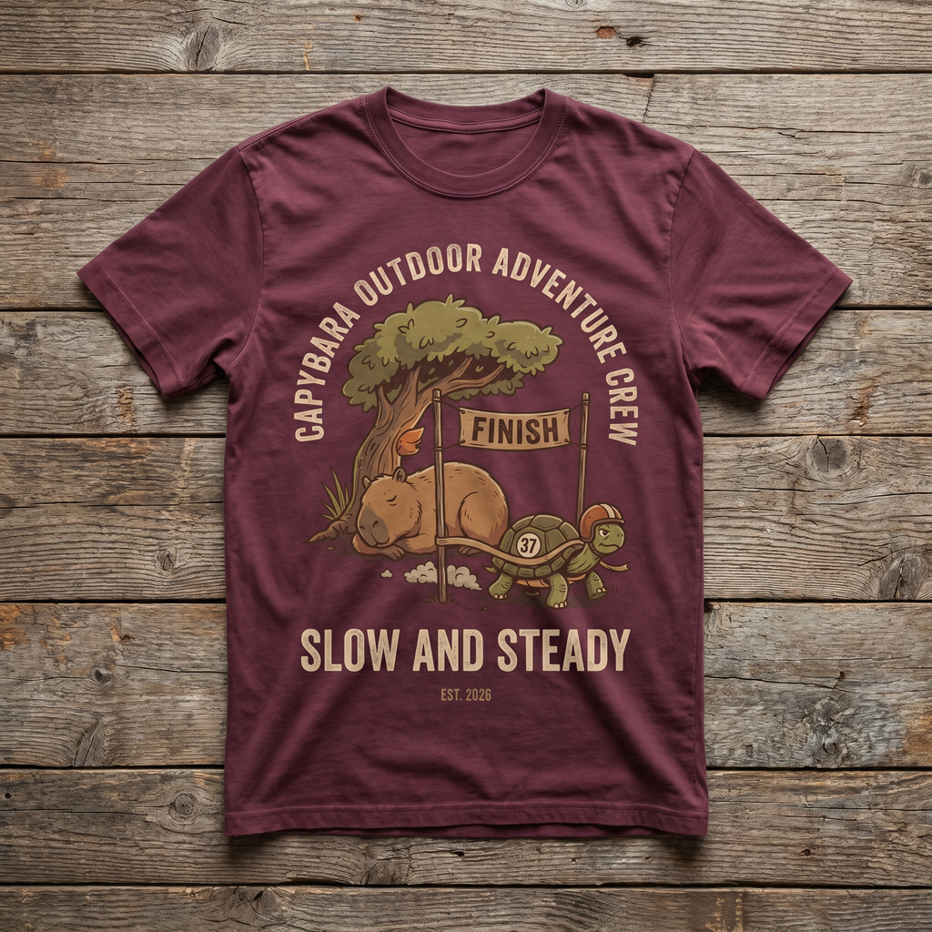 Slow And Steady Tee - Maroon
