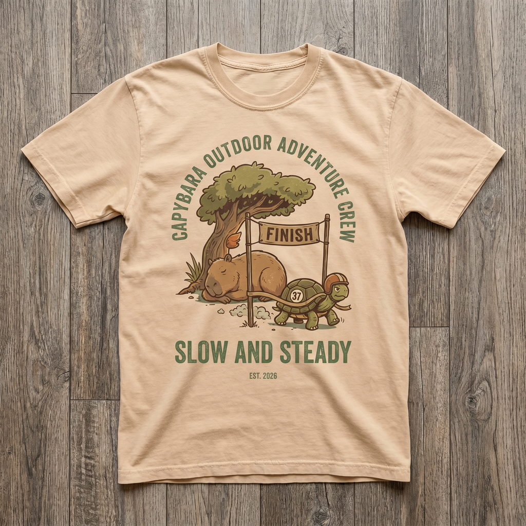 Slow And Steady Tee - Natural