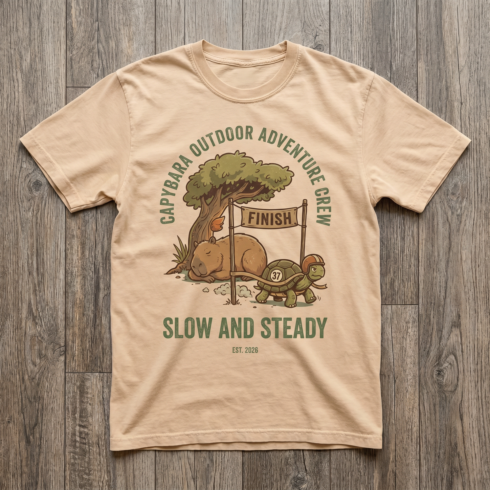 Slow And Steady Tee - Natural