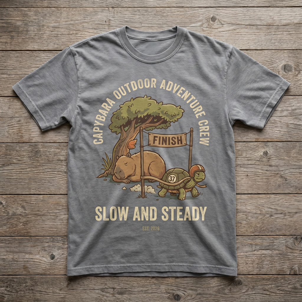 Slow And Steady Tee - Sport Grey